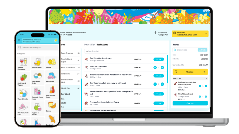 For B2C  (sailors, travelers, villa’s guests)